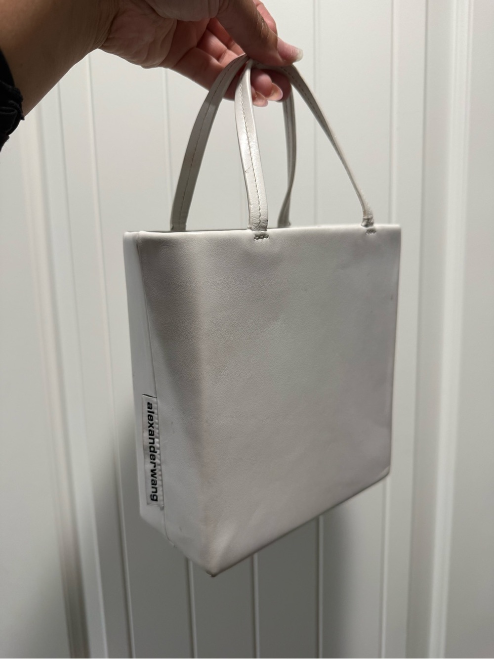 Alexander Wang Off-White Leather Square Tote